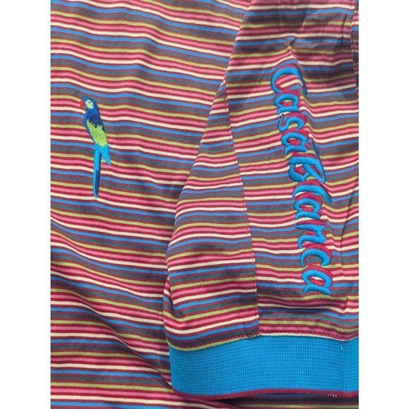 Copley Men's Casablanca Multi-Color Striped Pima Cotton Golf Polo Shirt Size XL - Picture 6 of 9